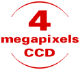 4 megapixels CCD